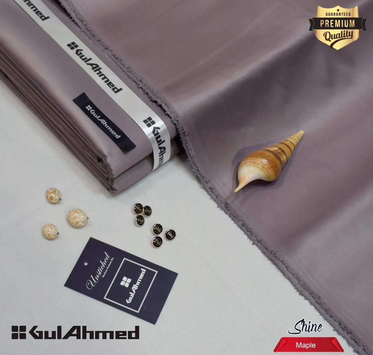 Gul Ahmed Cotton Sotton mepal – 4.5 Meter Unstitched | Premium Men’s Fabric