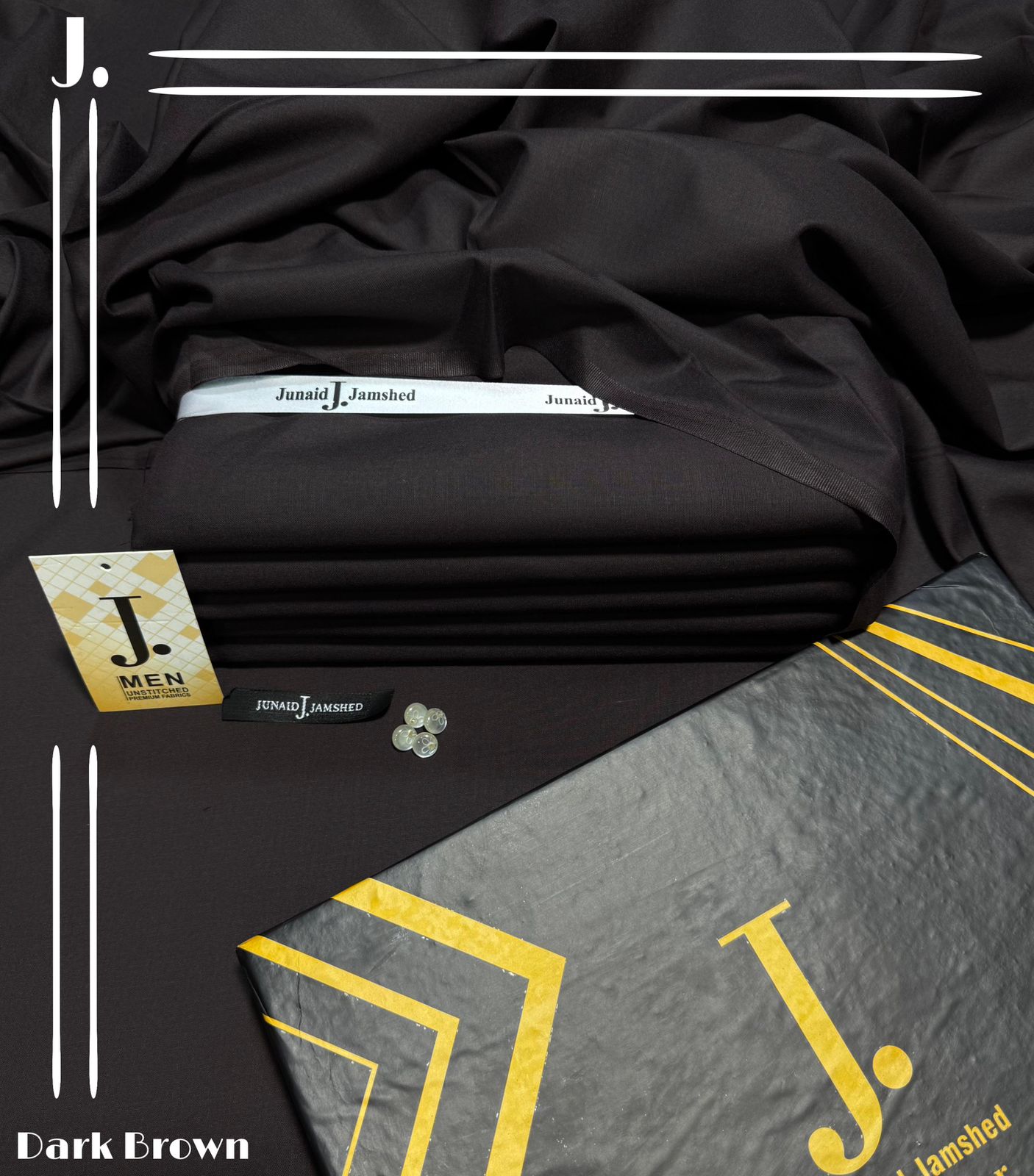 junaid Jamshaid Wash & Ware Black – 4 Meter Unstitched | Premium Men’s Fabric