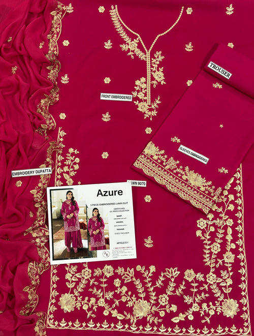 Azure Heavy Embroided 3 pcs
