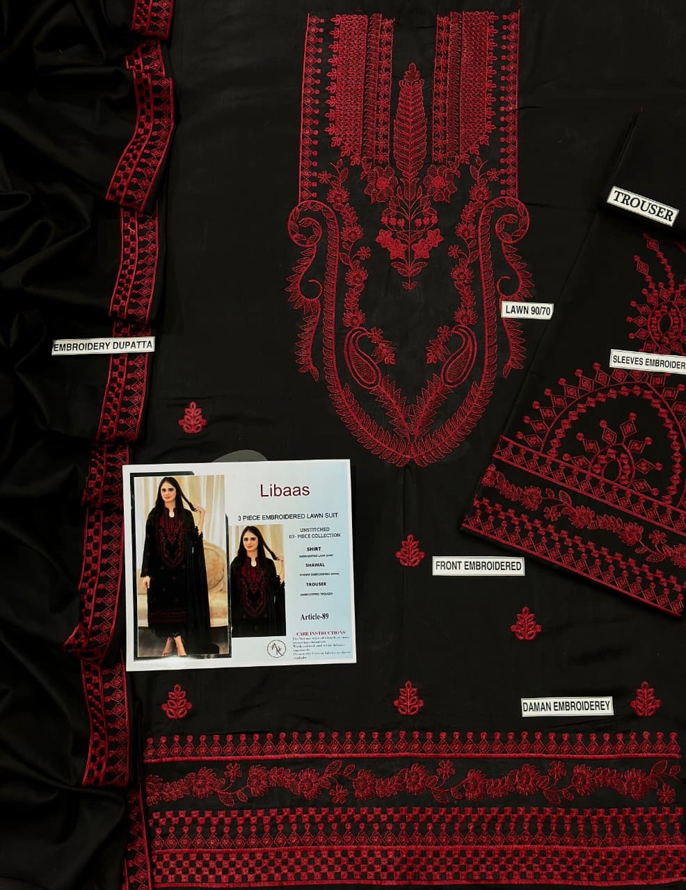 Libaas Heavy Embroided 3 pcs