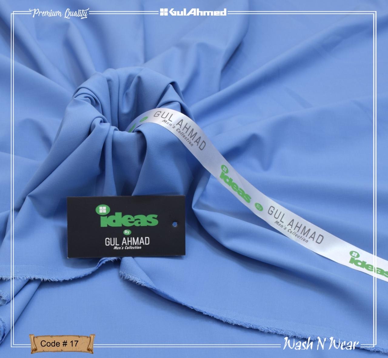 Gul Ahmed Premium Boski wash & wear (Sky blue)