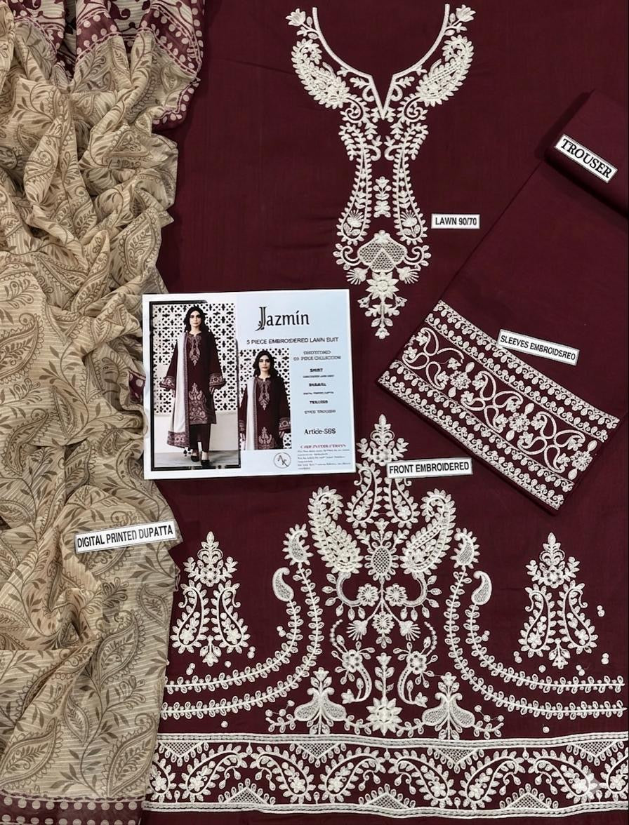 Jazmin Heavy Embroided 3 pcs
