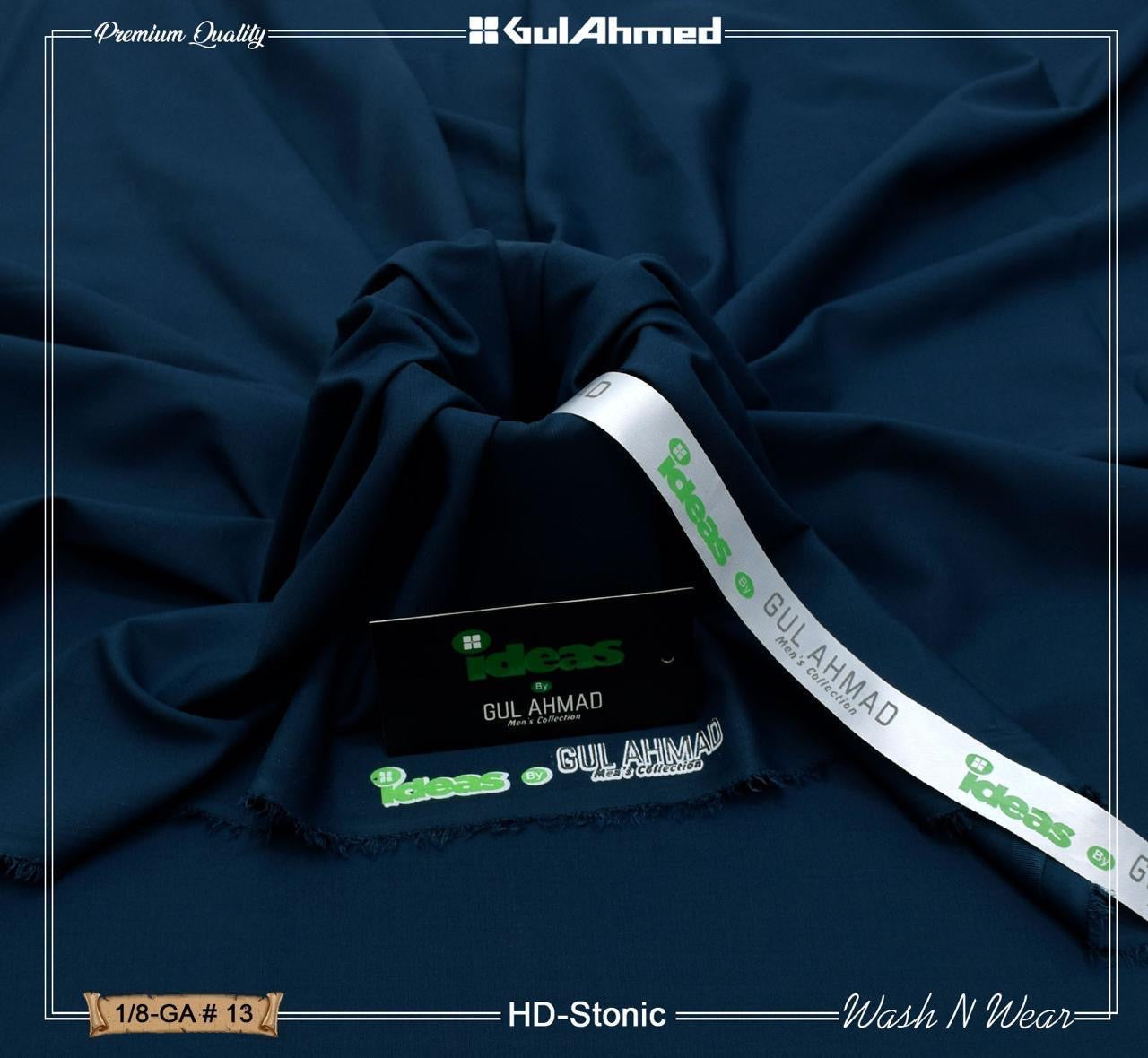 Gul Ahmed Premium Boski wash & wear (dark zinc)
