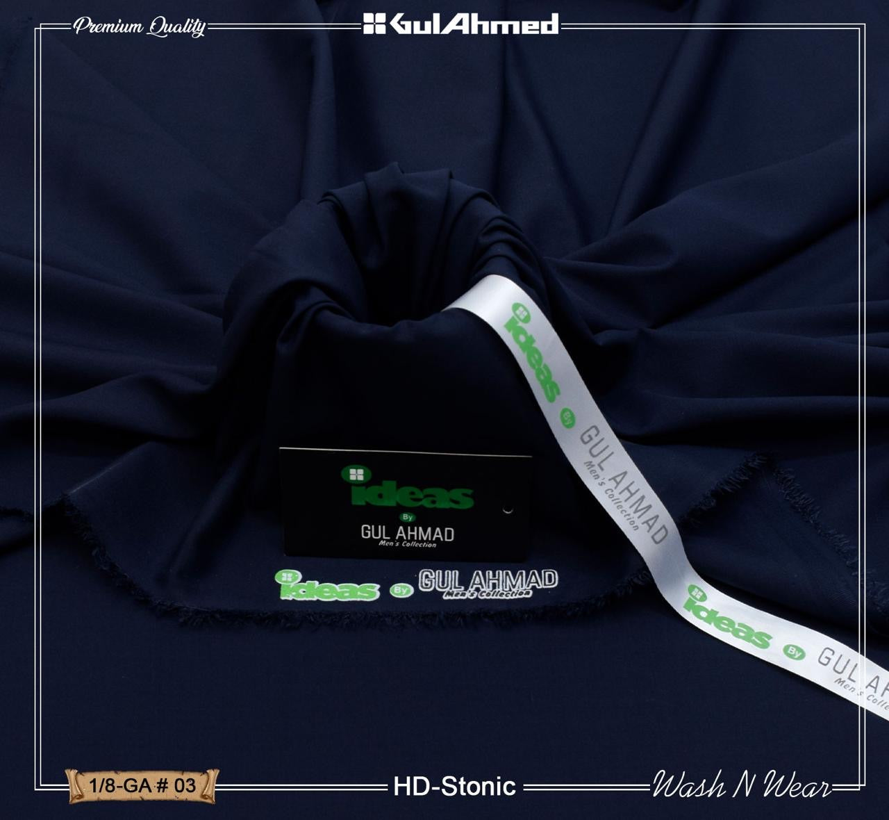 Gul Ahmed Premium Boski wash & wear (Royal Blue)