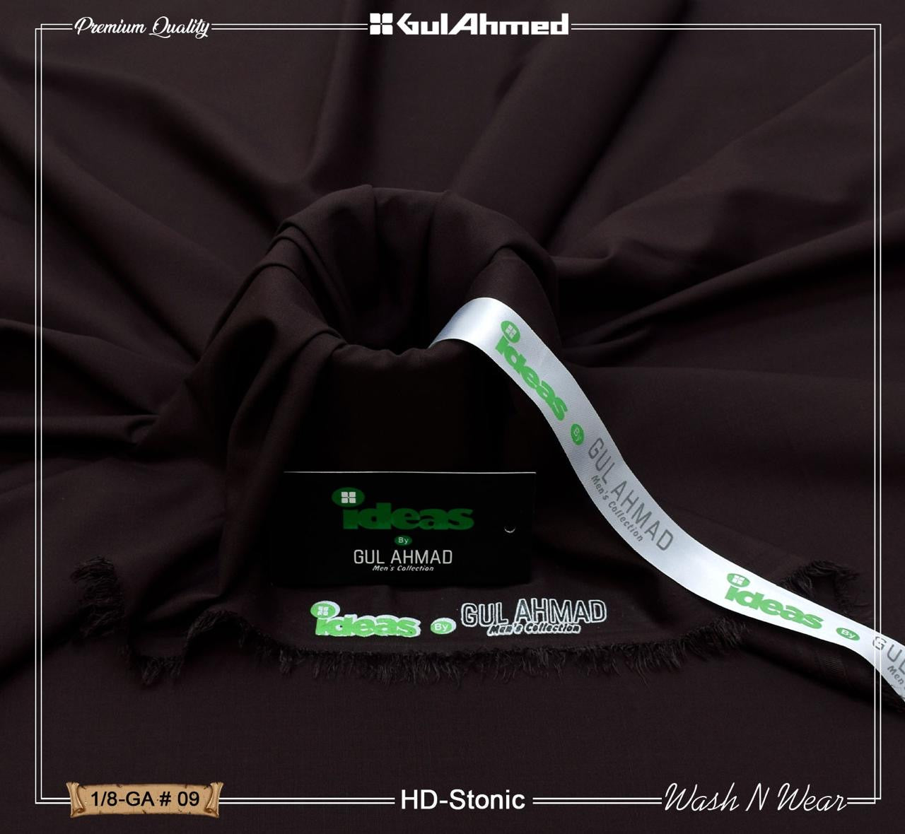 Gul Ahmed Premium Boski wash & wear (dark brown)