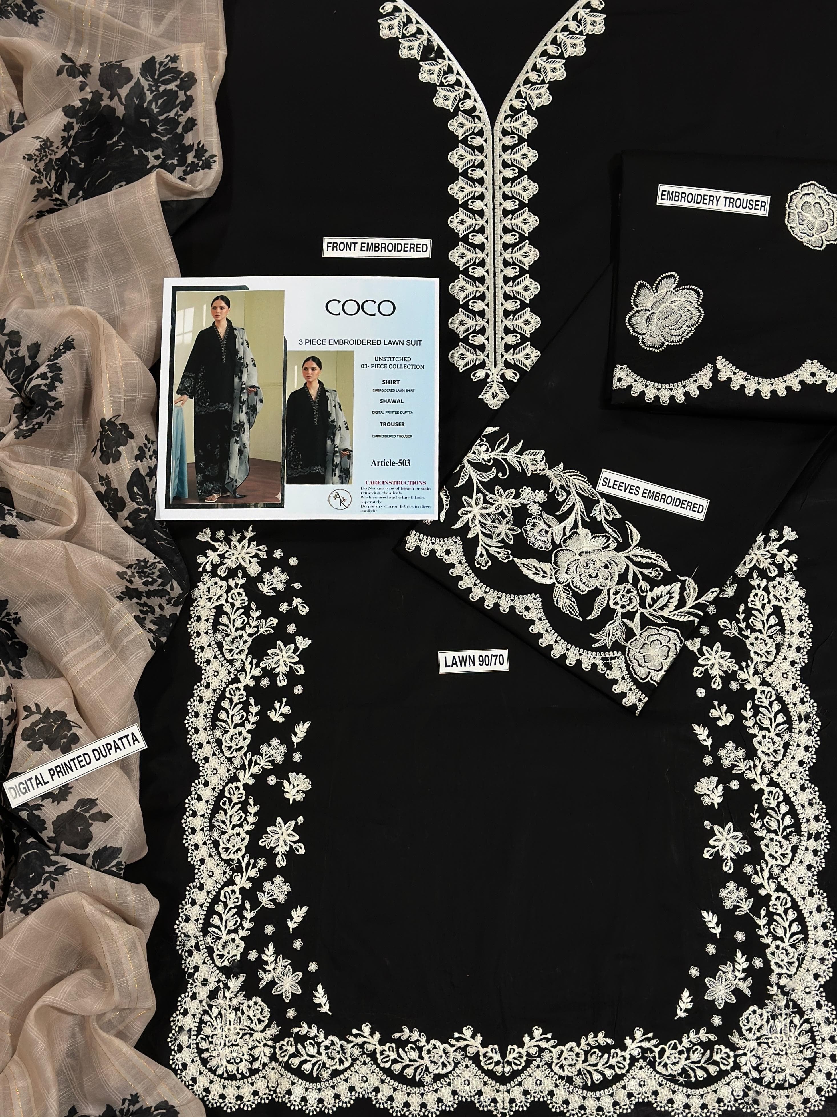 Coco Heavy Embroided 3 pcs