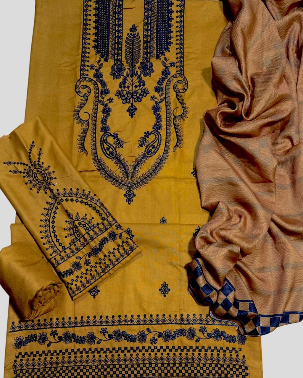 URGE DHANAK EMROIDERED 3PC (E134)