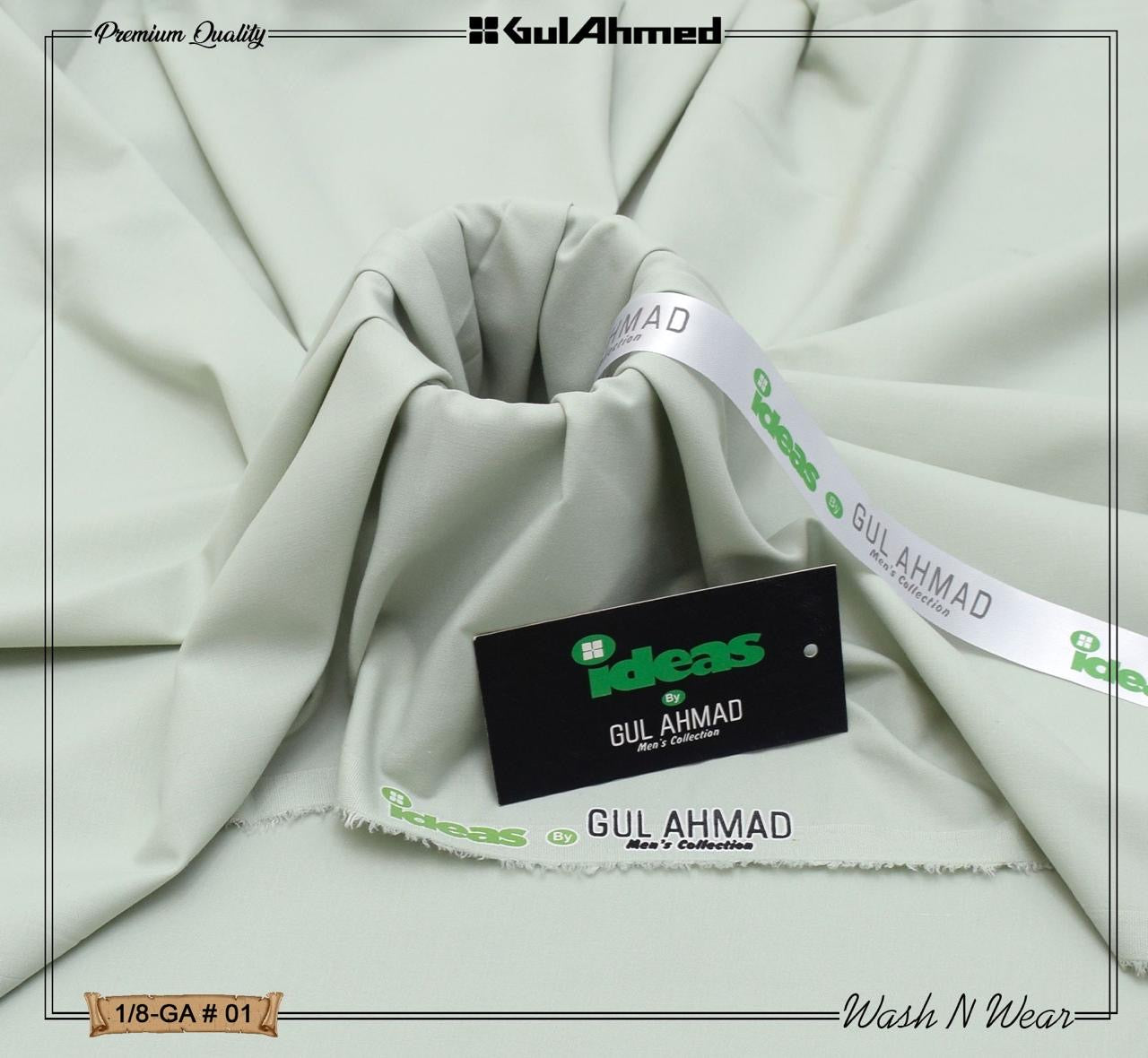 Gul Ahmed Premium Boski wash & wear (Smoky grey)