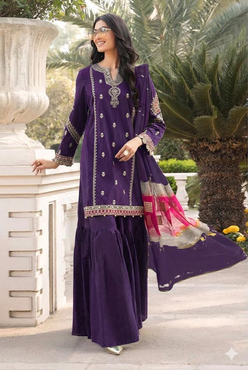 Maria B. Heavy Embroided 3 pcs