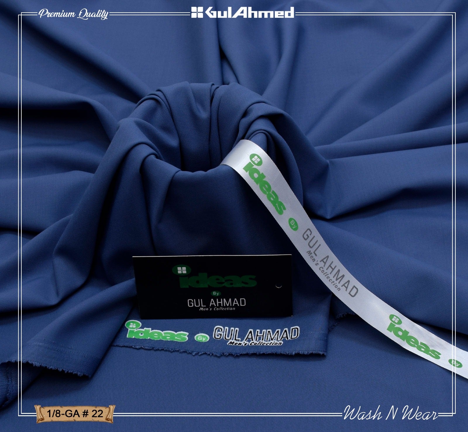 Gul Ahmed Premium Boski wash & wear (light Blue)