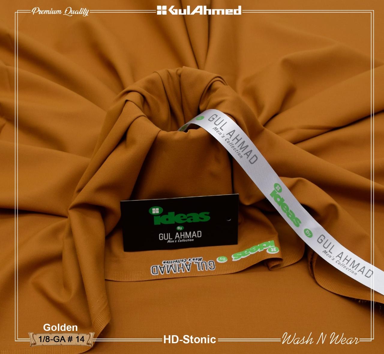 Gul Ahmed Premium Boski wash & wear (Mustard)