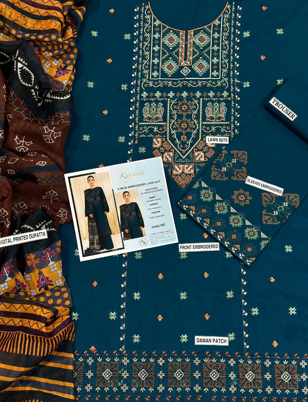 Kayseria Heavy Embroided 3 pcs