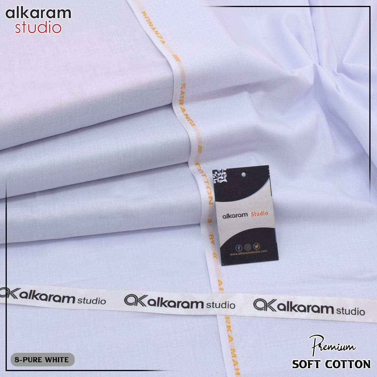 Alkaram Soft Cotton (White)