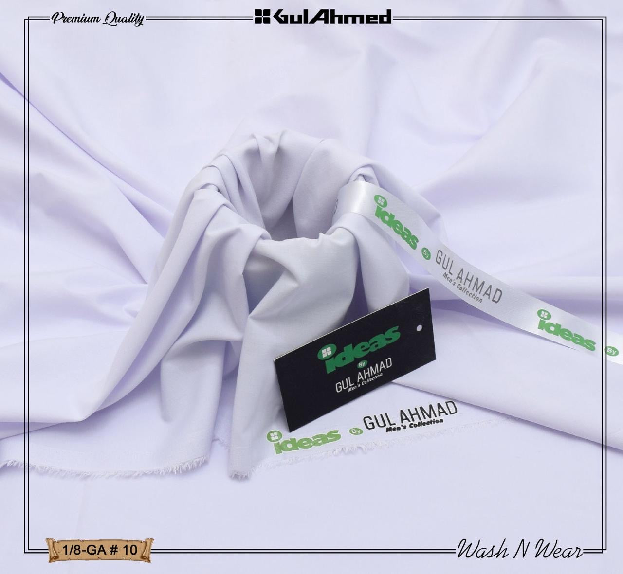 Gul Ahmed Premium Boski wash & wear (White)