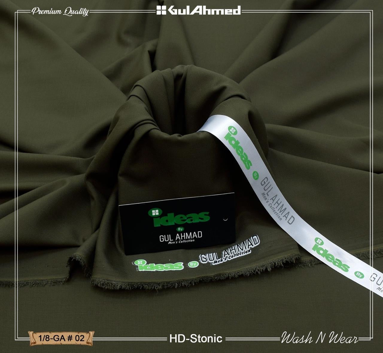 Gul Ahmed Premium Boski wash & wear (Mehndi)