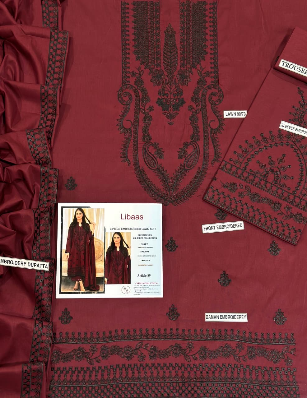 Libaas Heavy Embroided 3 pcs
