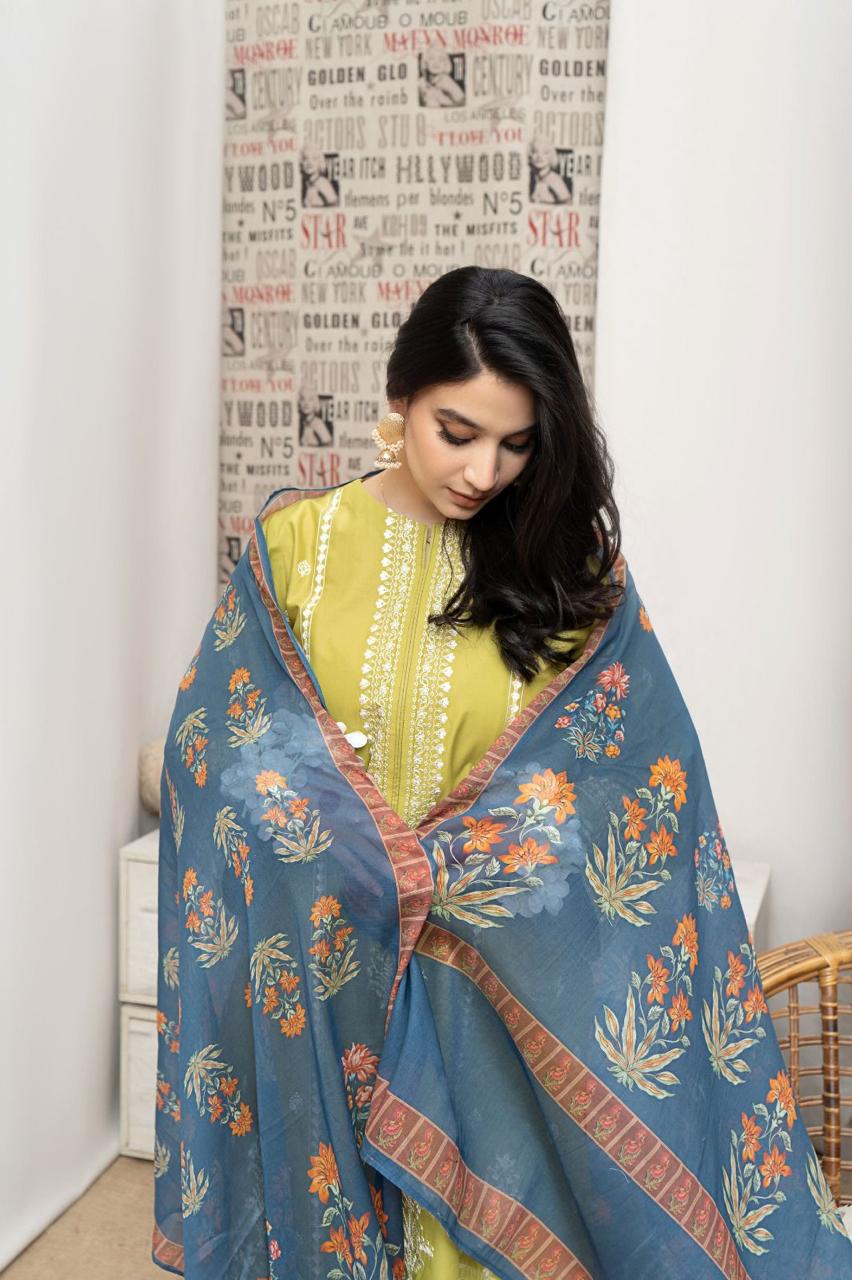 DHANAK EMROIDERED 3PC (E125)