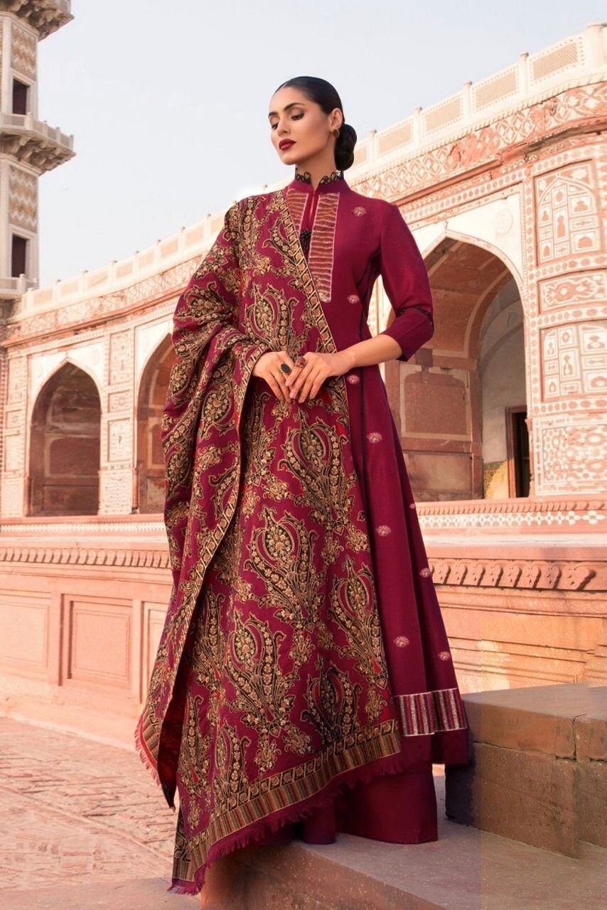 BAREEZE DHANAK EMROIDERED 3PC (E146)