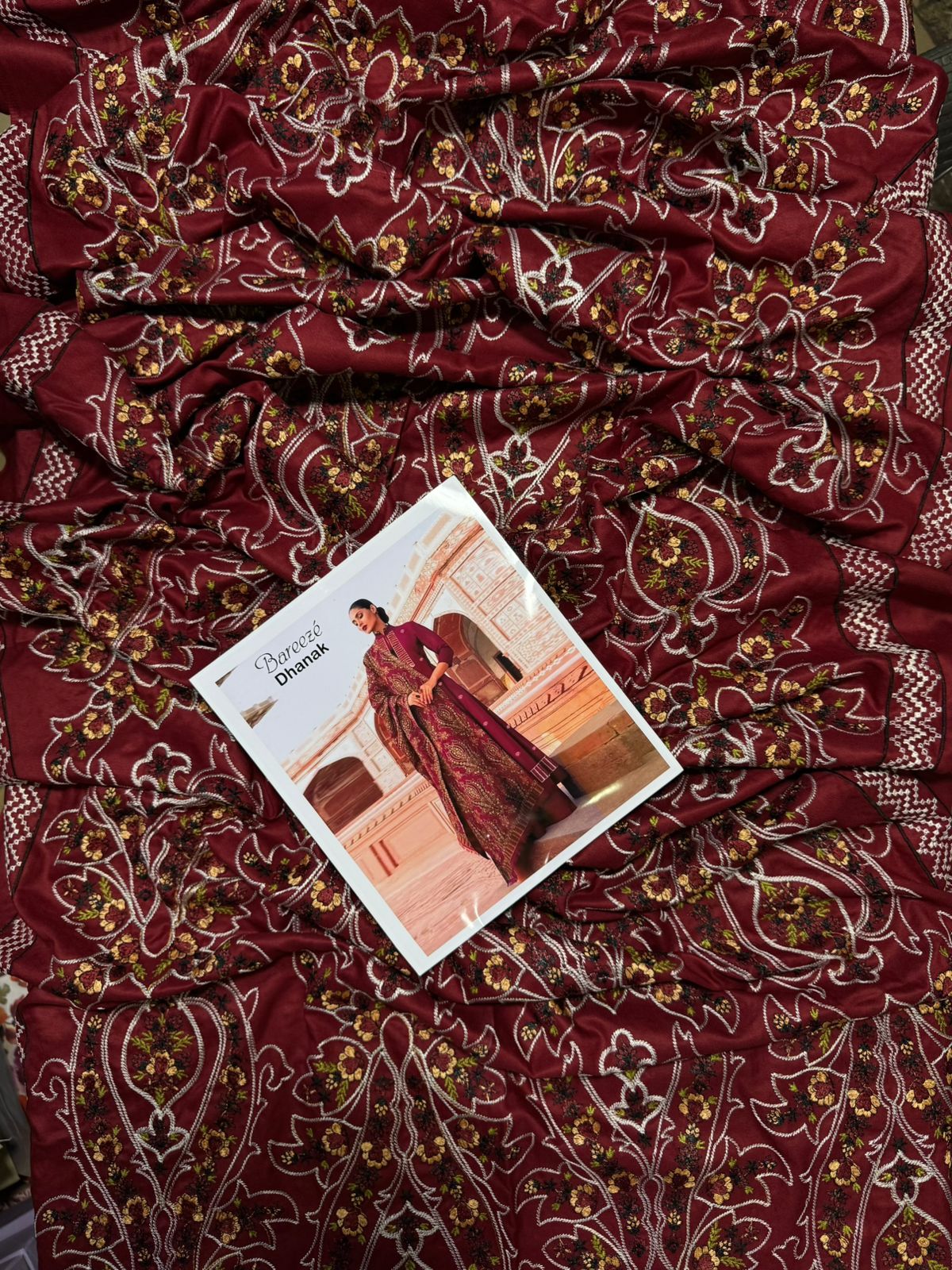 BAREEZE DHANAK EMROIDERED 3PC (E146)