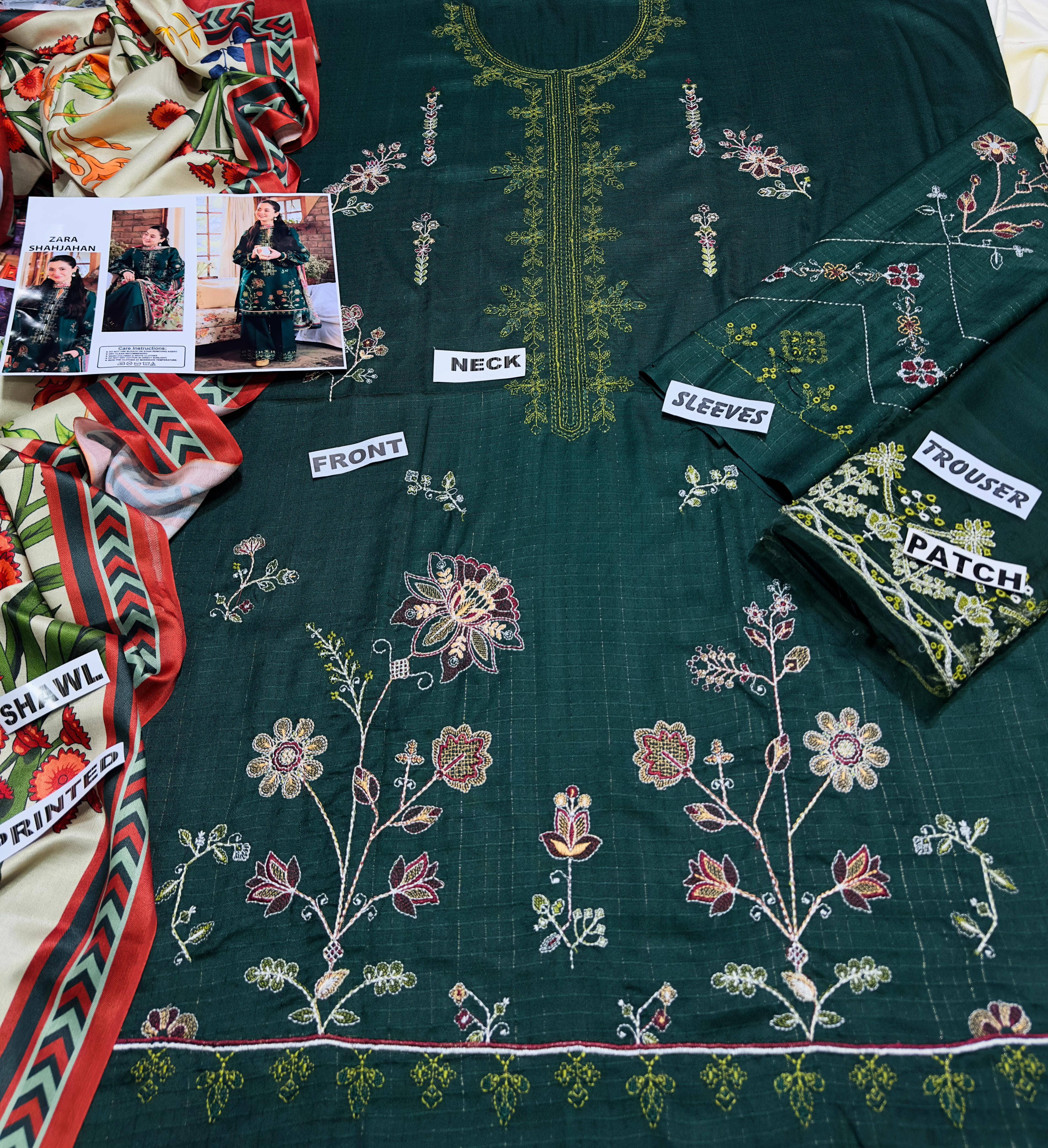 DHANAK EMROIDERED 3PC (E121)