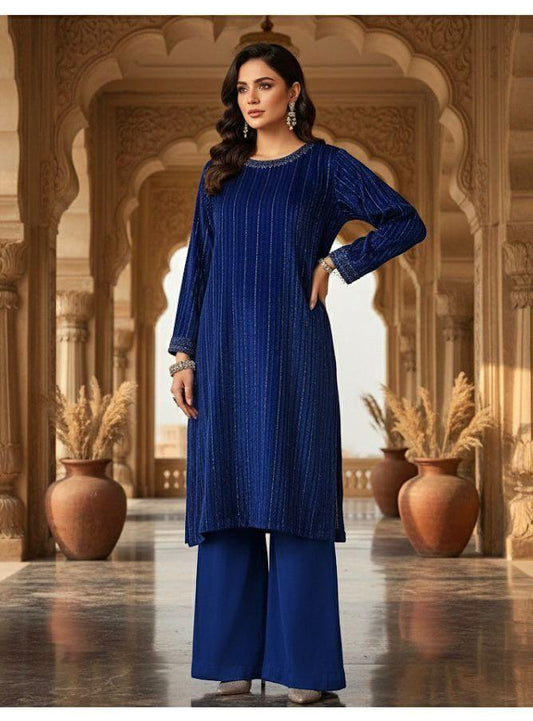 Chamki Velvet 2-Piece – Winter Collection 2024-25 (Latest Designs)