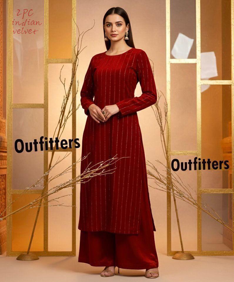 Chamki Velvet 2-Piece – Winter Collection 2024-25 (Latest Designs)