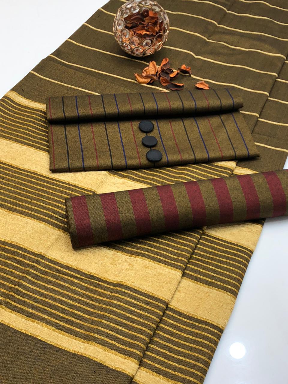 KHADI SILK UNSTITCED 3PC