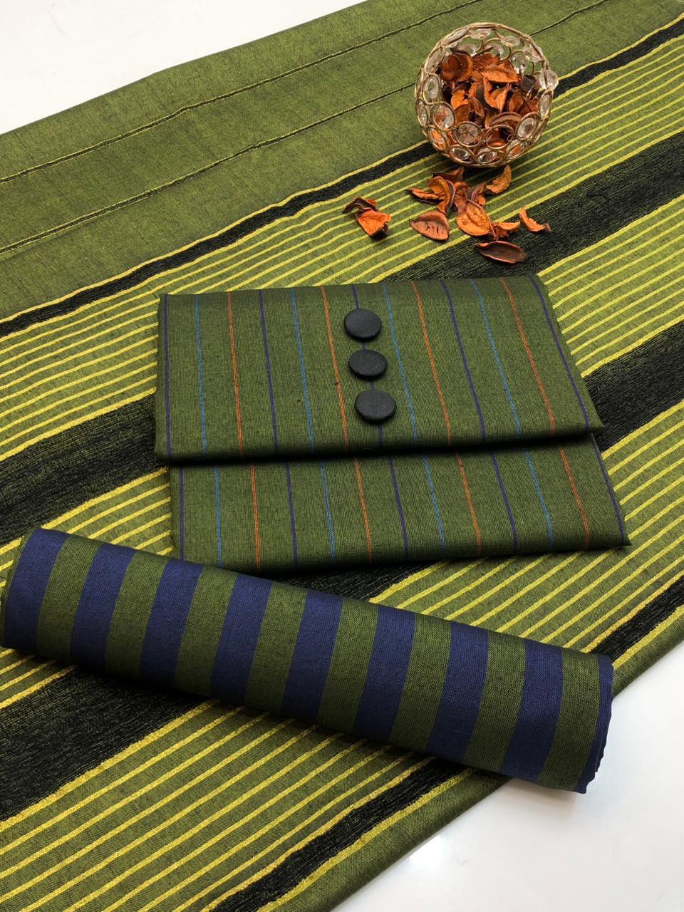 KHADI SILK UNSTITCED 3PC