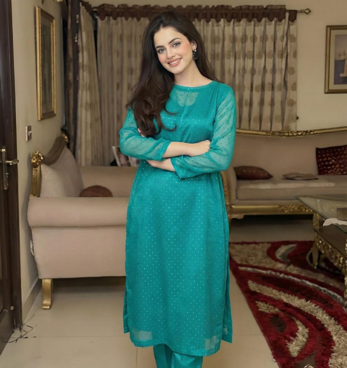 Winter Collection 2025 – Party Wear Shesha Silk 2PC